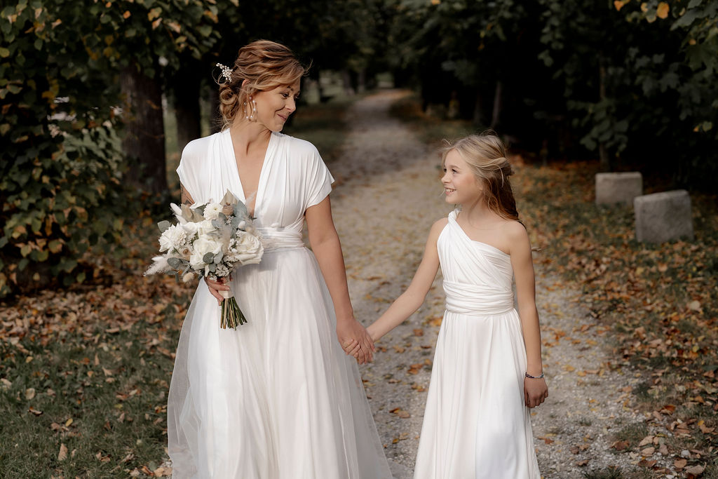 Infinity Dress Wickelkleid für Kinder Brautjungfernkleid